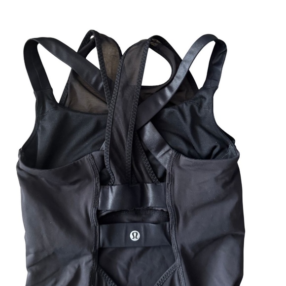 Lululemon Black Strappy Mesh-Back Athletic Tank – Size 4 - Picture 8 of 10